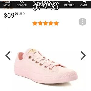 Baby pink Converse leather with gold snakeskin womens 8 **2 for 20**